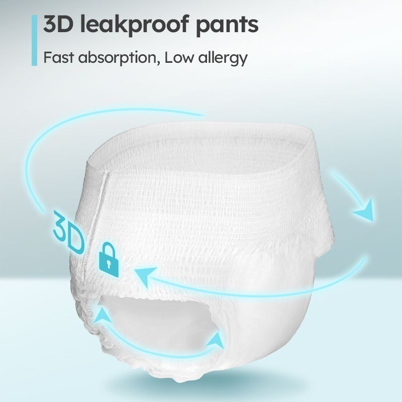 Women Menstrual Overnight Underwear Adult Diaper Sanitary Pants
