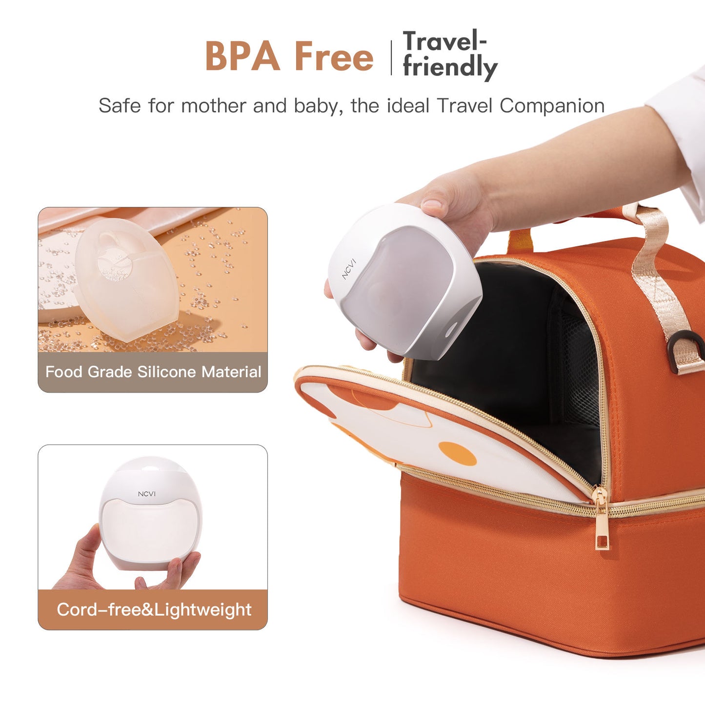 Wearable White Breast Milk Collector