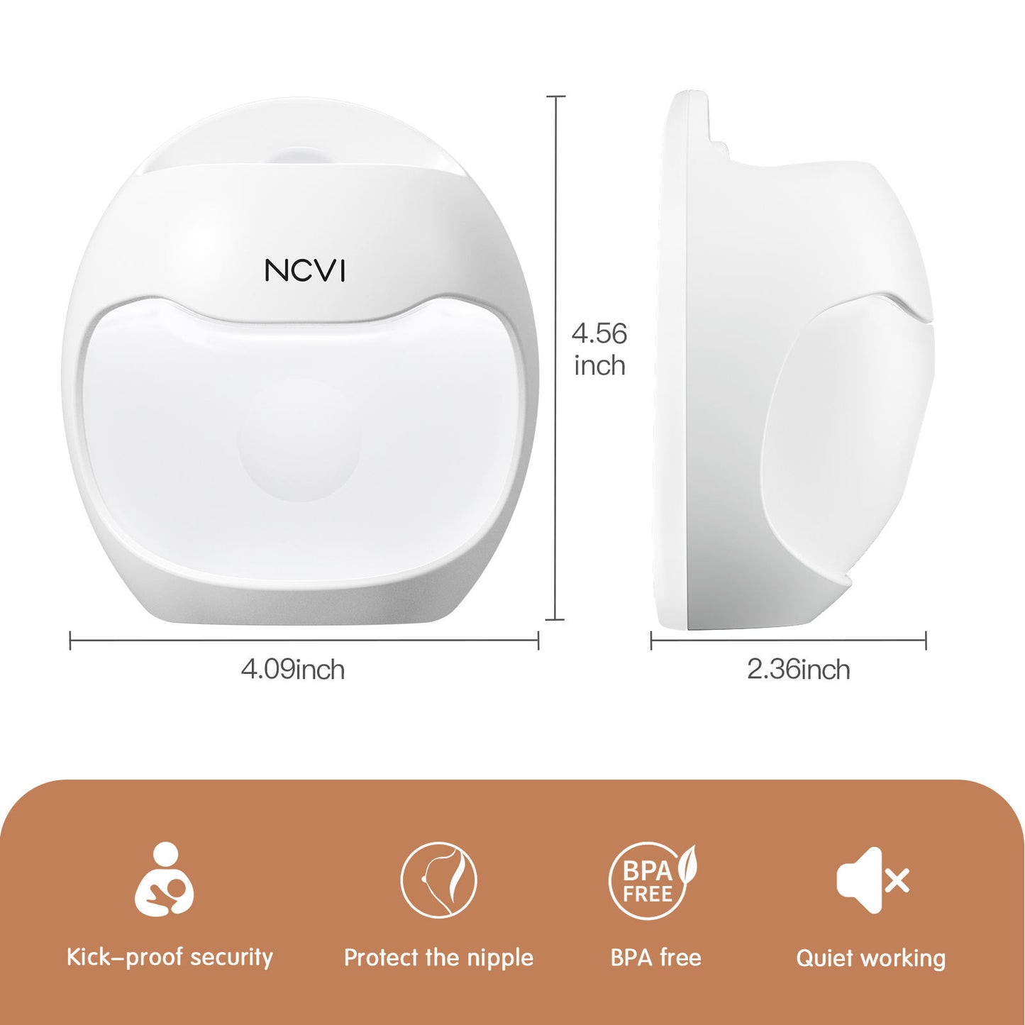 Wearable White Breast Milk Collector