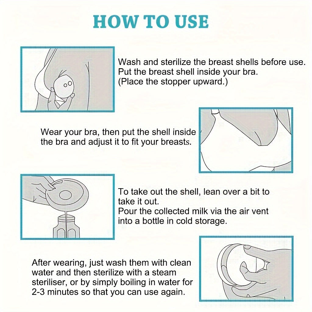 Portable Leak-Proof Nursing Pads Milk Collector Shells