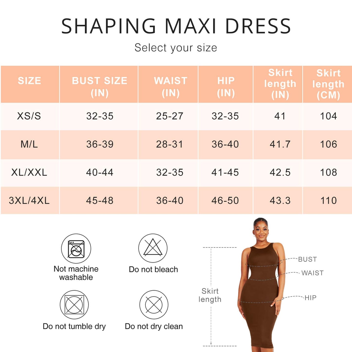 Seamless Eco-Friendly Large U-Back Shaper Dress