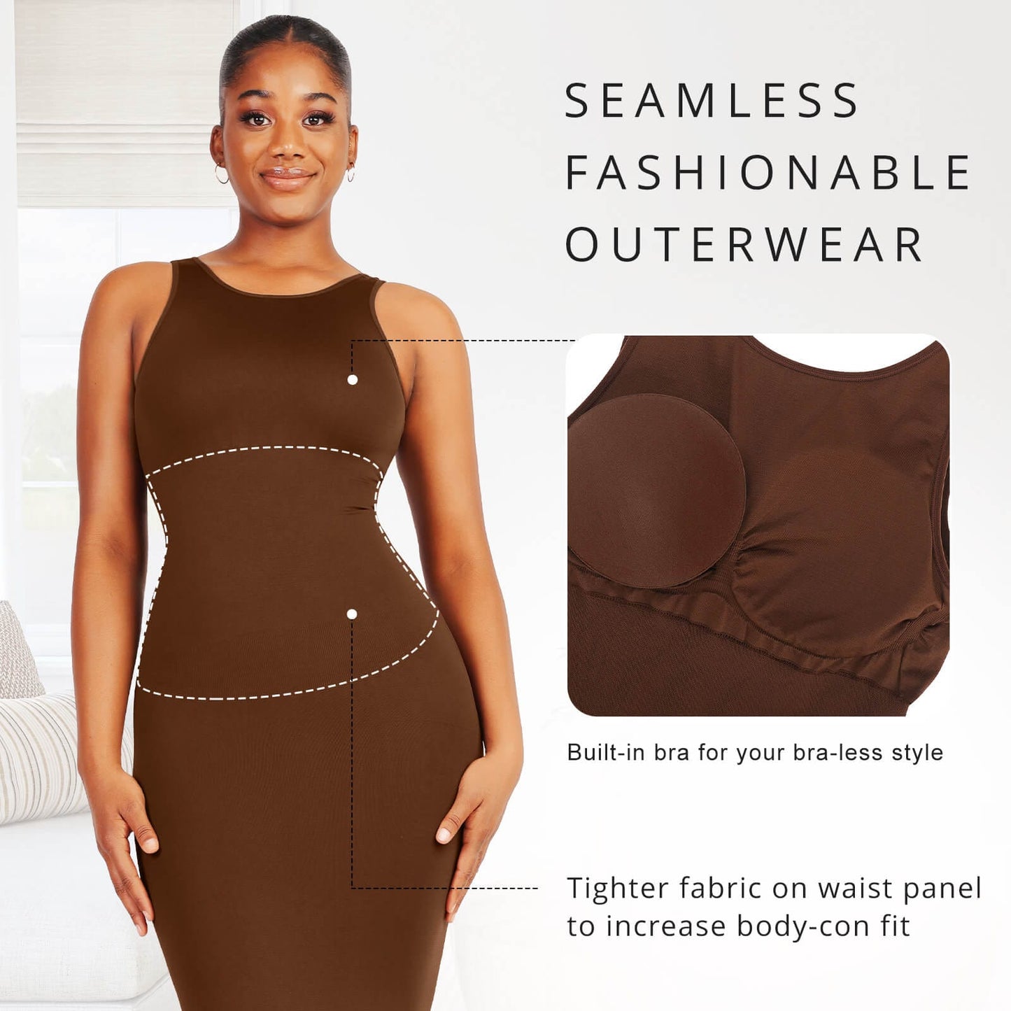Seamless Eco-Friendly Large U-Back Shaper Dress