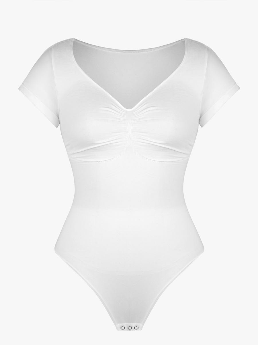 Seamless Bust Support Waist & Abdomen Shaping Thong Bodysuit