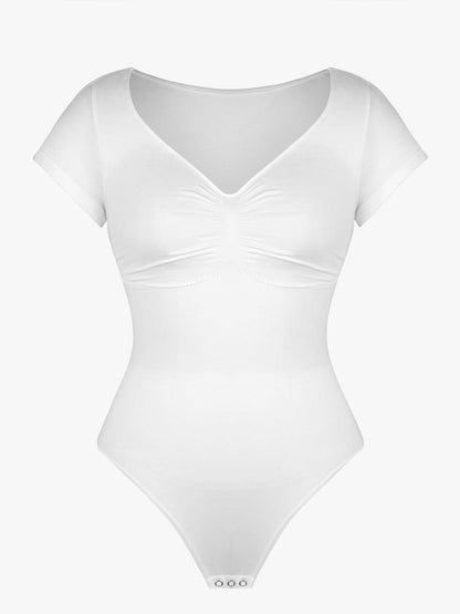 Seamless Bust Support Waist & Abdomen Shaping Thong Bodysuit