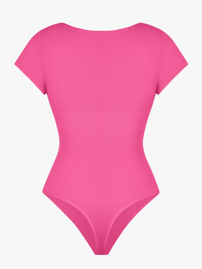 Seamless Bust Support Waist & Abdomen Shaping Thong Bodysuit