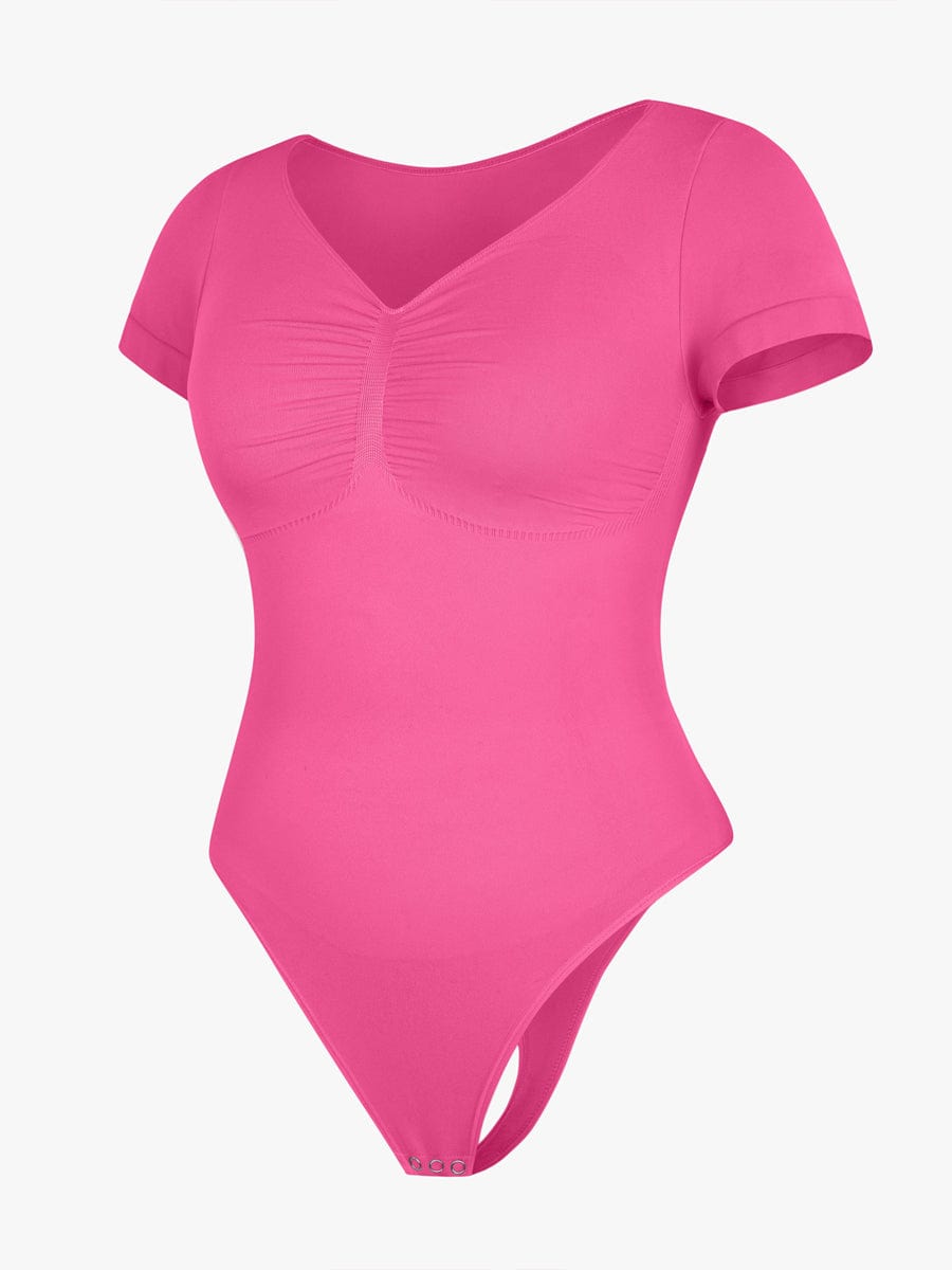 Seamless Bust Support Waist & Abdomen Shaping Thong Bodysuit