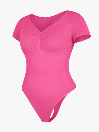 Seamless Bust Support Waist & Abdomen Shaping Thong Bodysuit