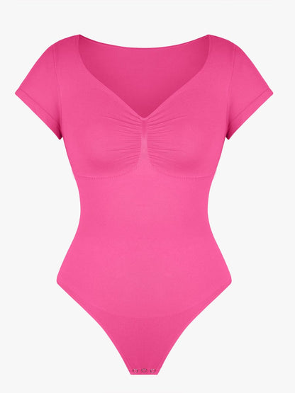 Seamless Bust Support Waist & Abdomen Shaping Thong Bodysuit
