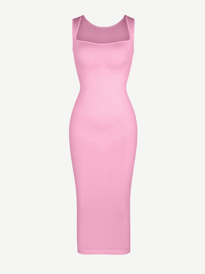 Eco-Friendly Seamless 360° Waist Control Spaghetti Strap Suspender Long Skirt