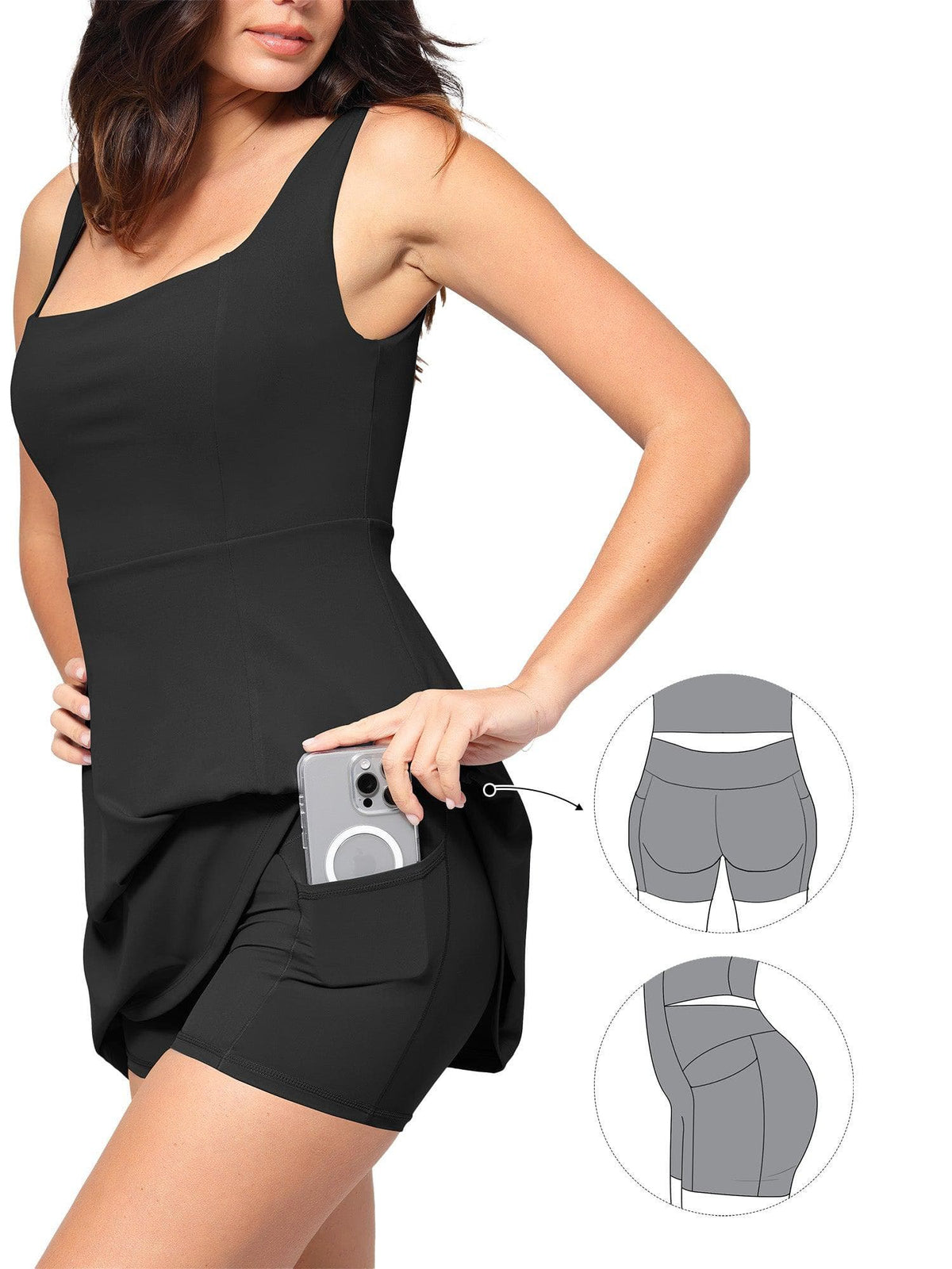 2-in-1 Sports Shaping Resistant Shapewear Dress